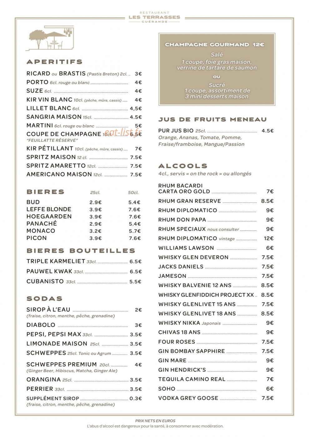 Les Terrasses — carte page 2