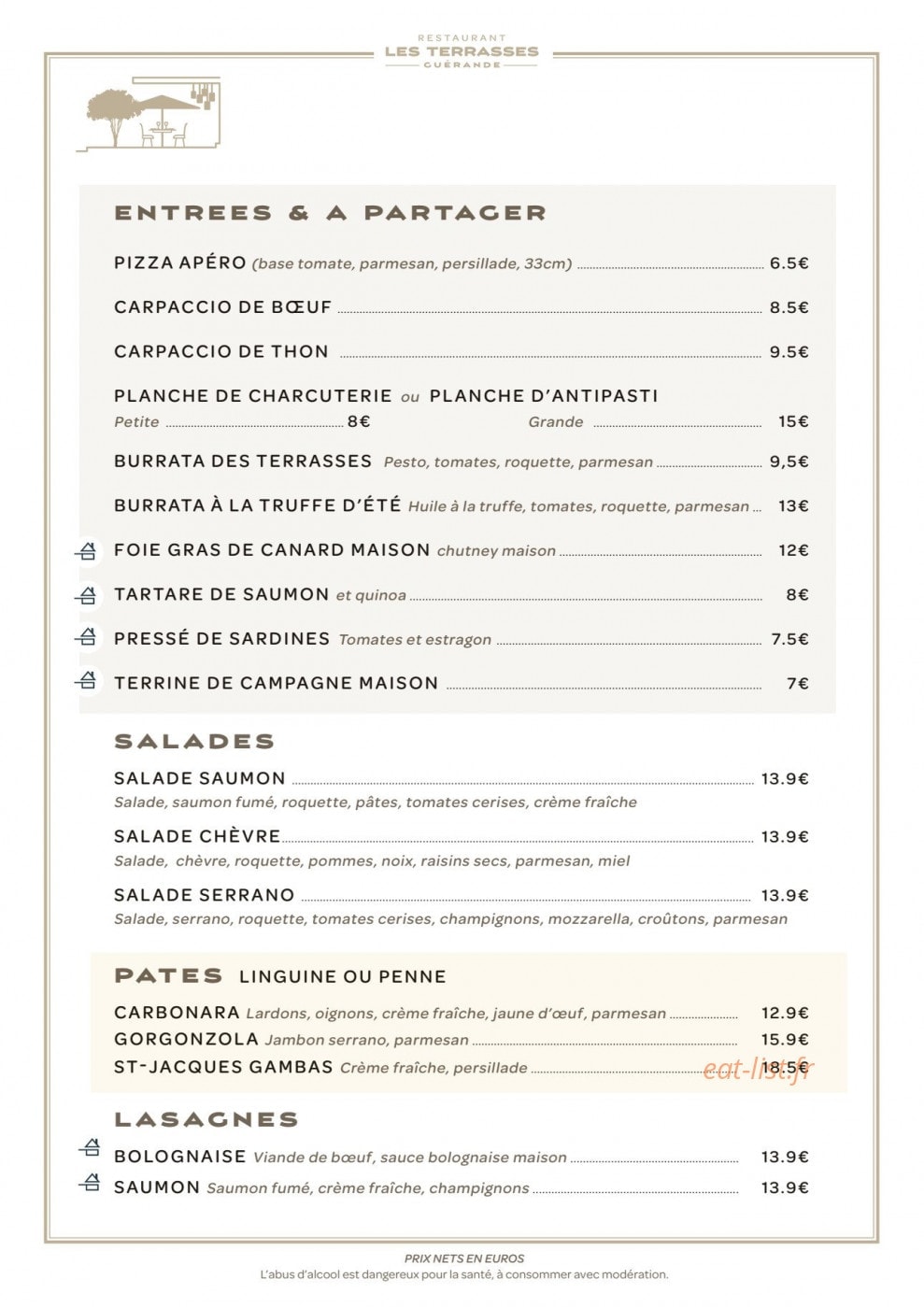 Les Terrasses — carte page 4
