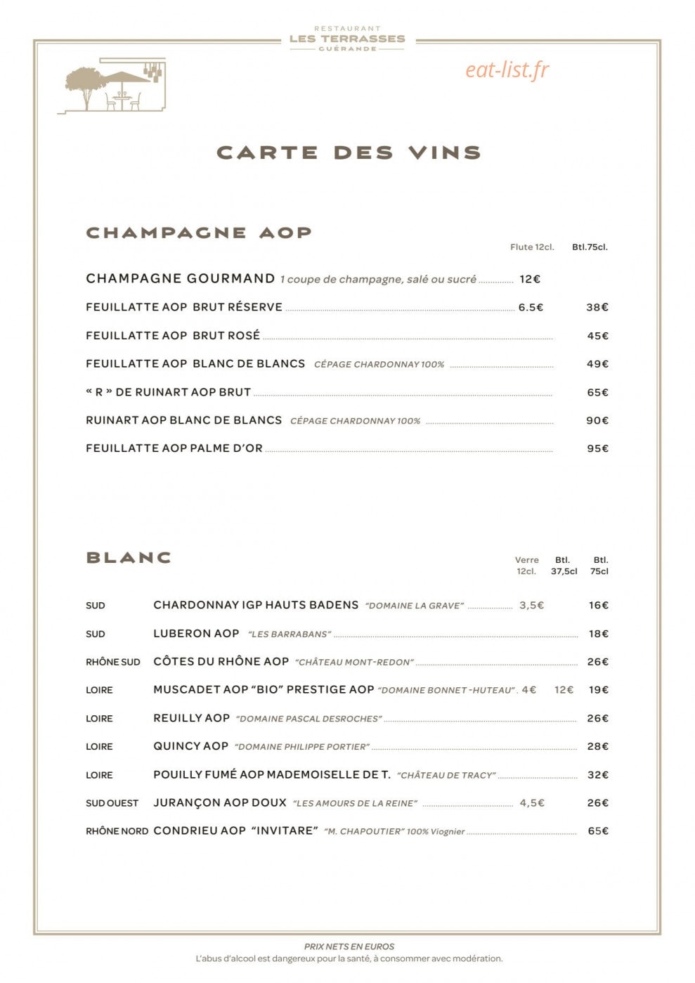 Les Terrasses — carte page 8