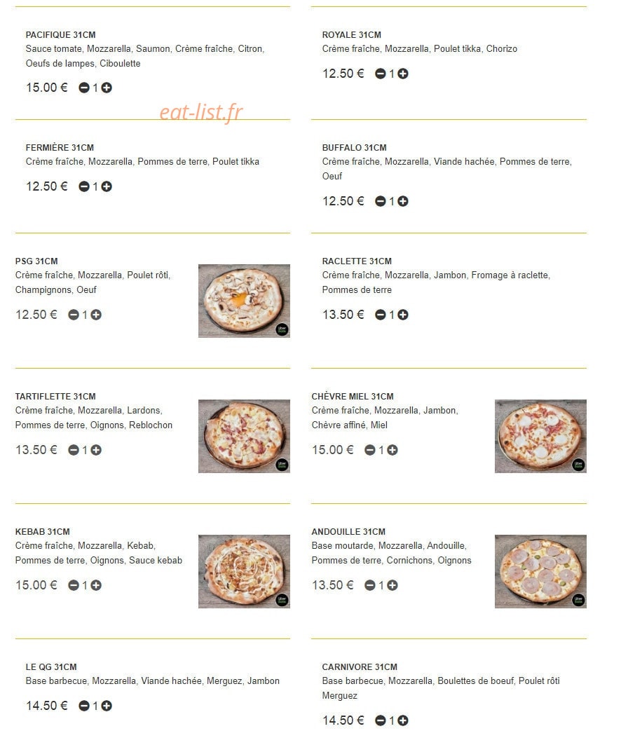 QG pizza — carte page 3