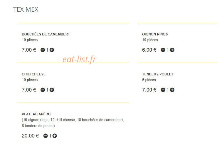 QG pizza — carte page 1