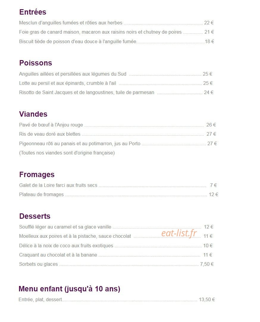 La Closerie Des Roses — carte page 3