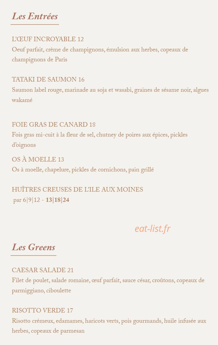 Bocca Sunset — carte page 2