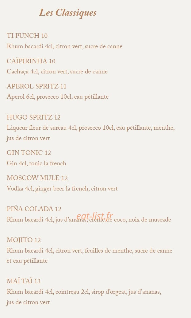 Bocca Sunset — carte page 10