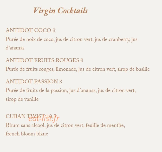 Bocca Sunset — carte page 11