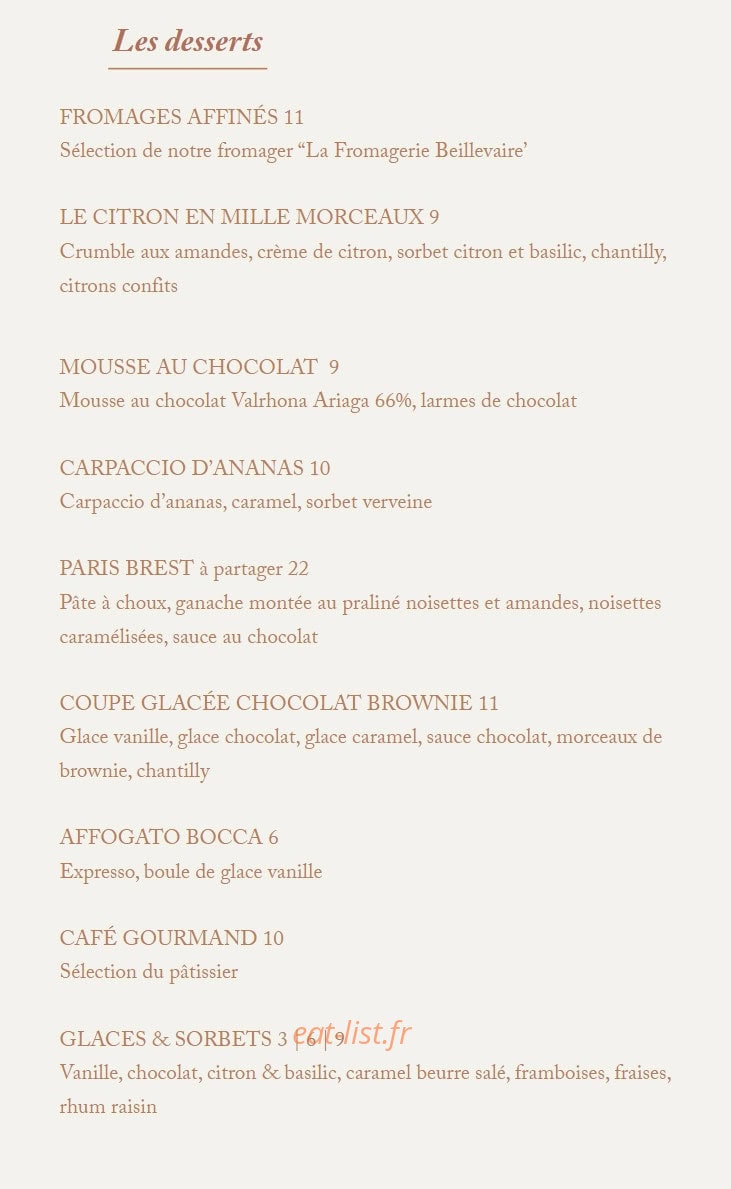 Bocca Sunset — carte page 6