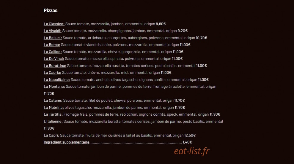 Carpa Bella — carte page 1