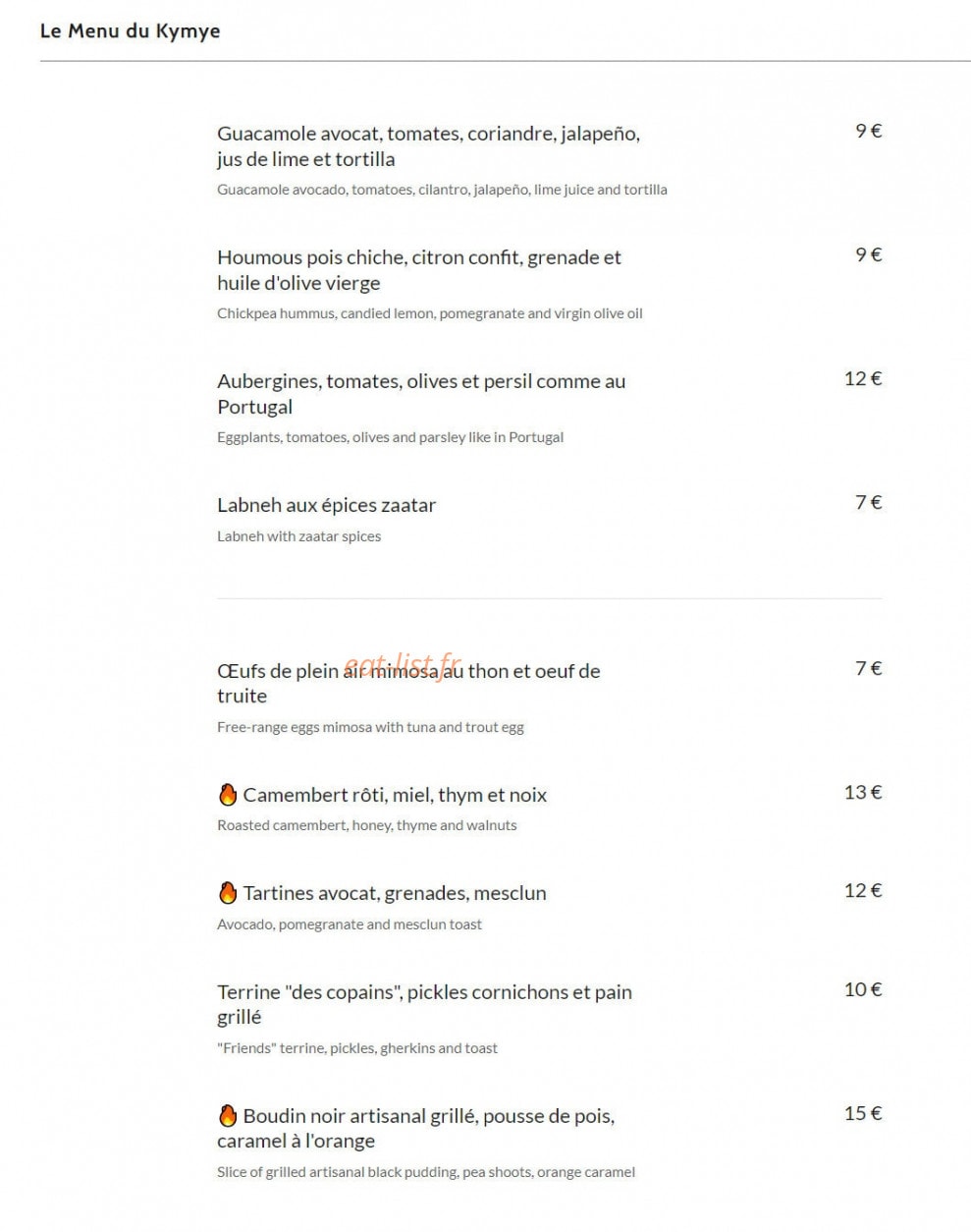 Kymye — carte page 1