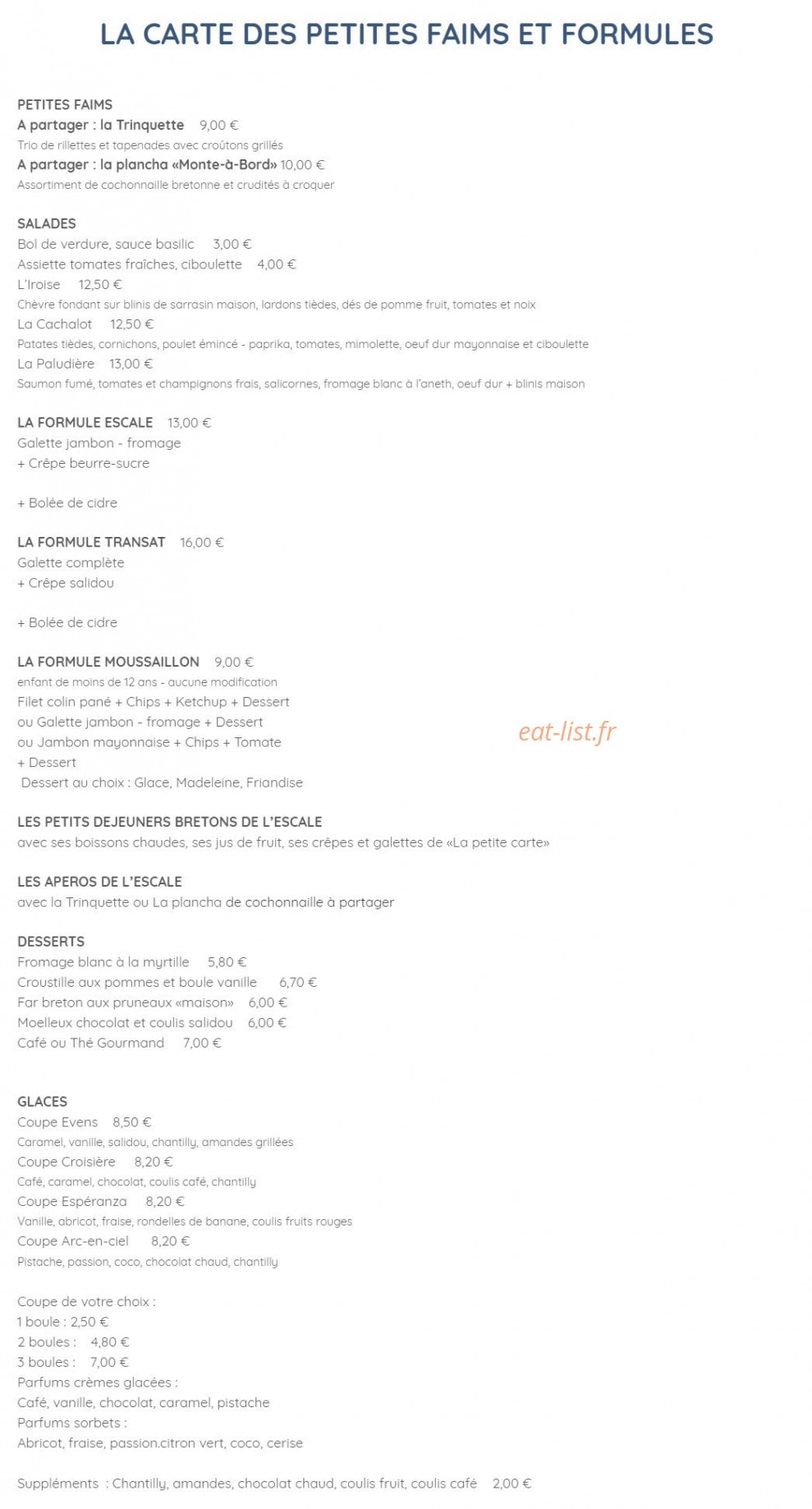 L'escale — carte page 1