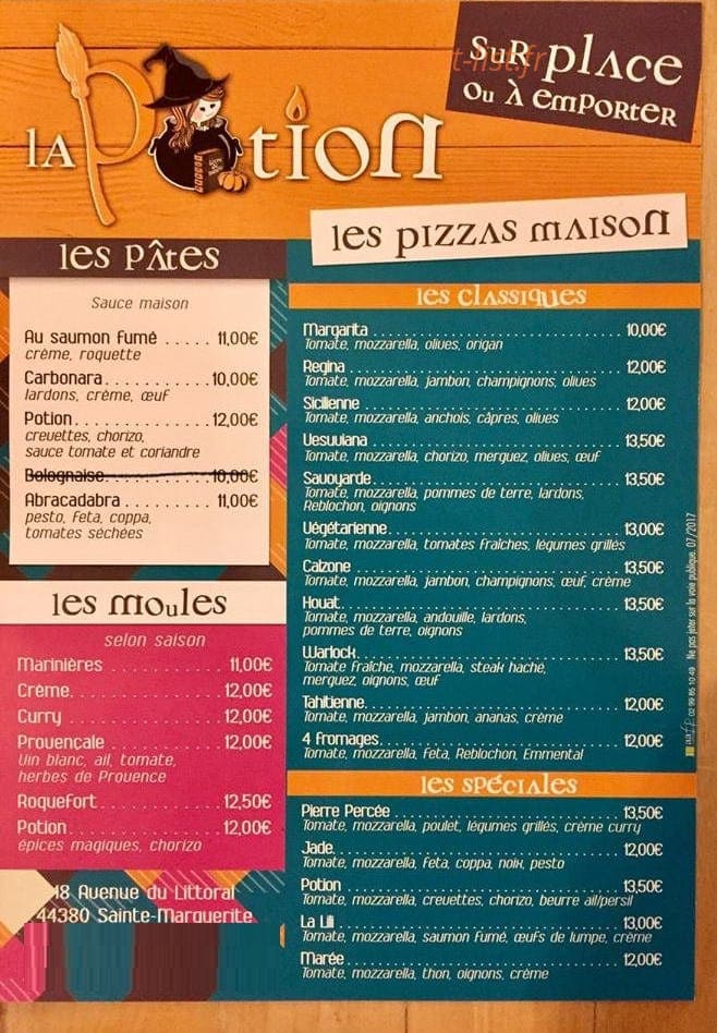 La Potion — carte page 1