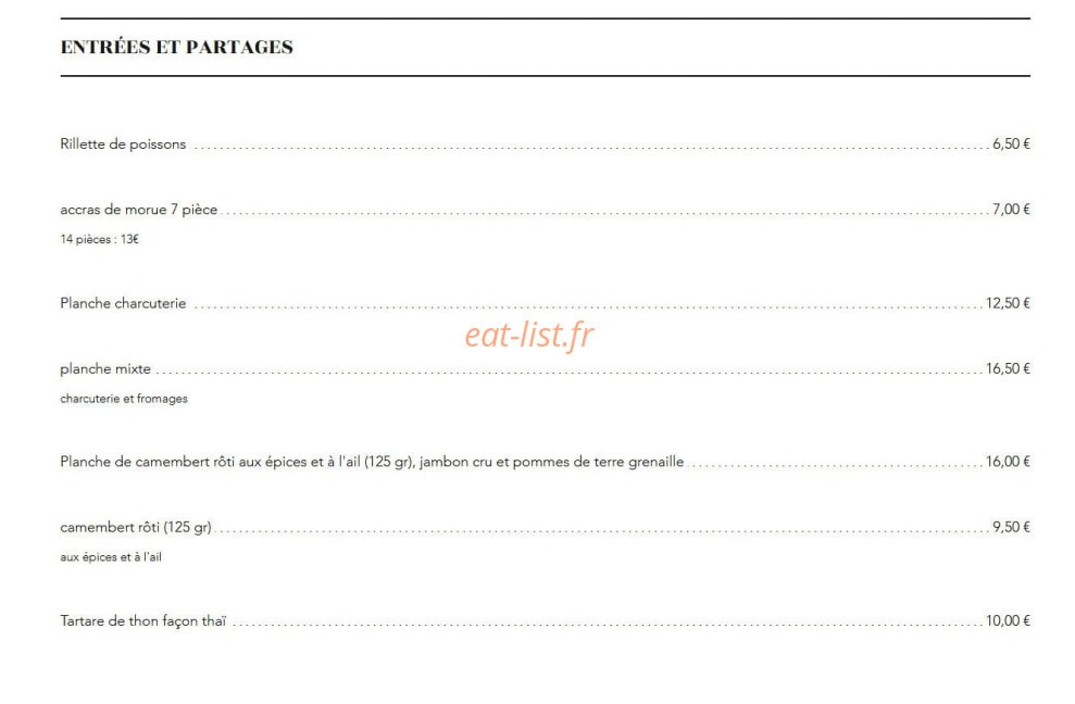 Le Bis — carte page 1