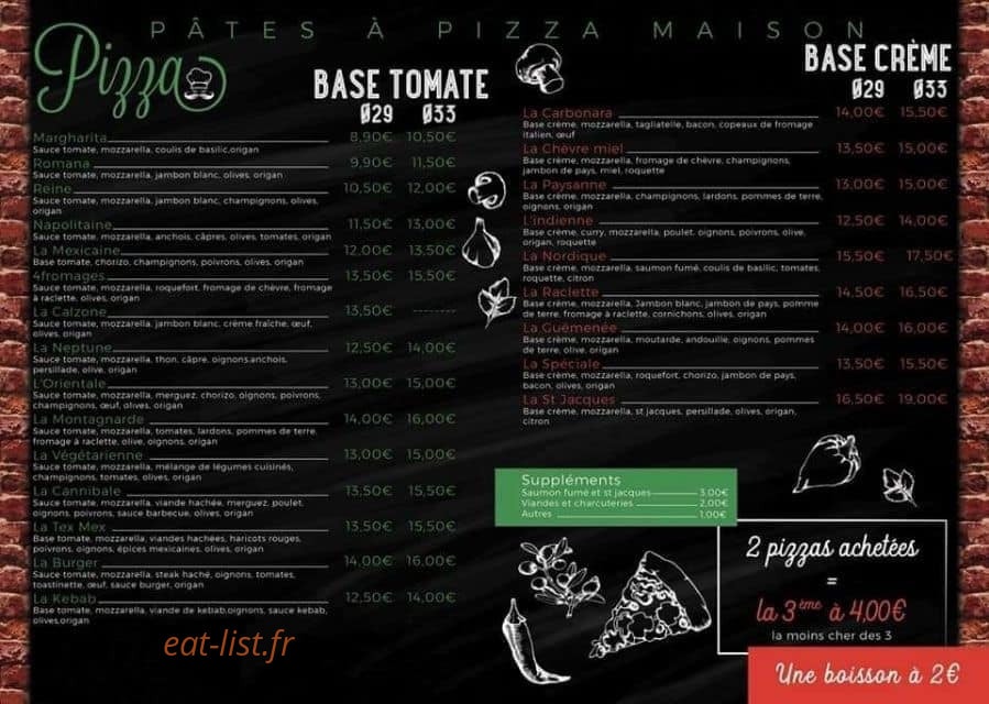 Le bistro de la gare — carte page 1