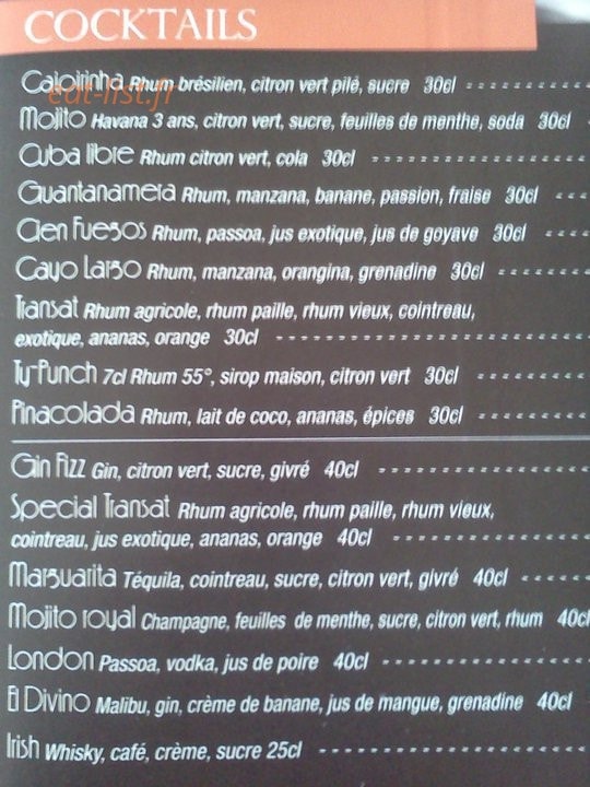 Le Transat — carte page 8