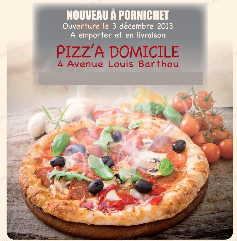Pizz'a Domicile — carte page 1