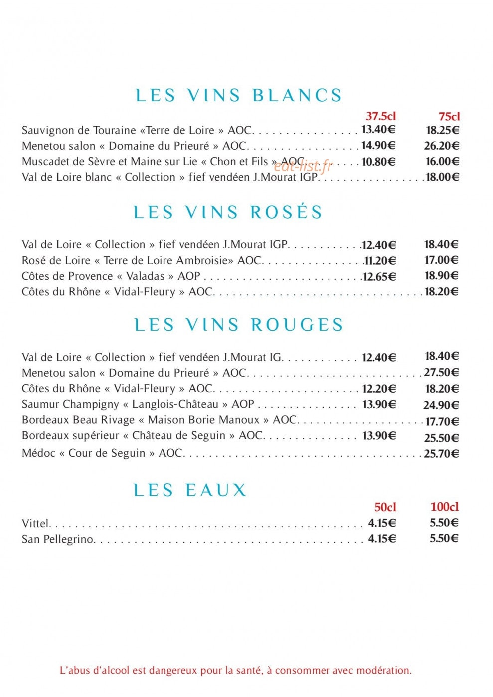 Restaurant Du Casino De Pornichet — carte page 14