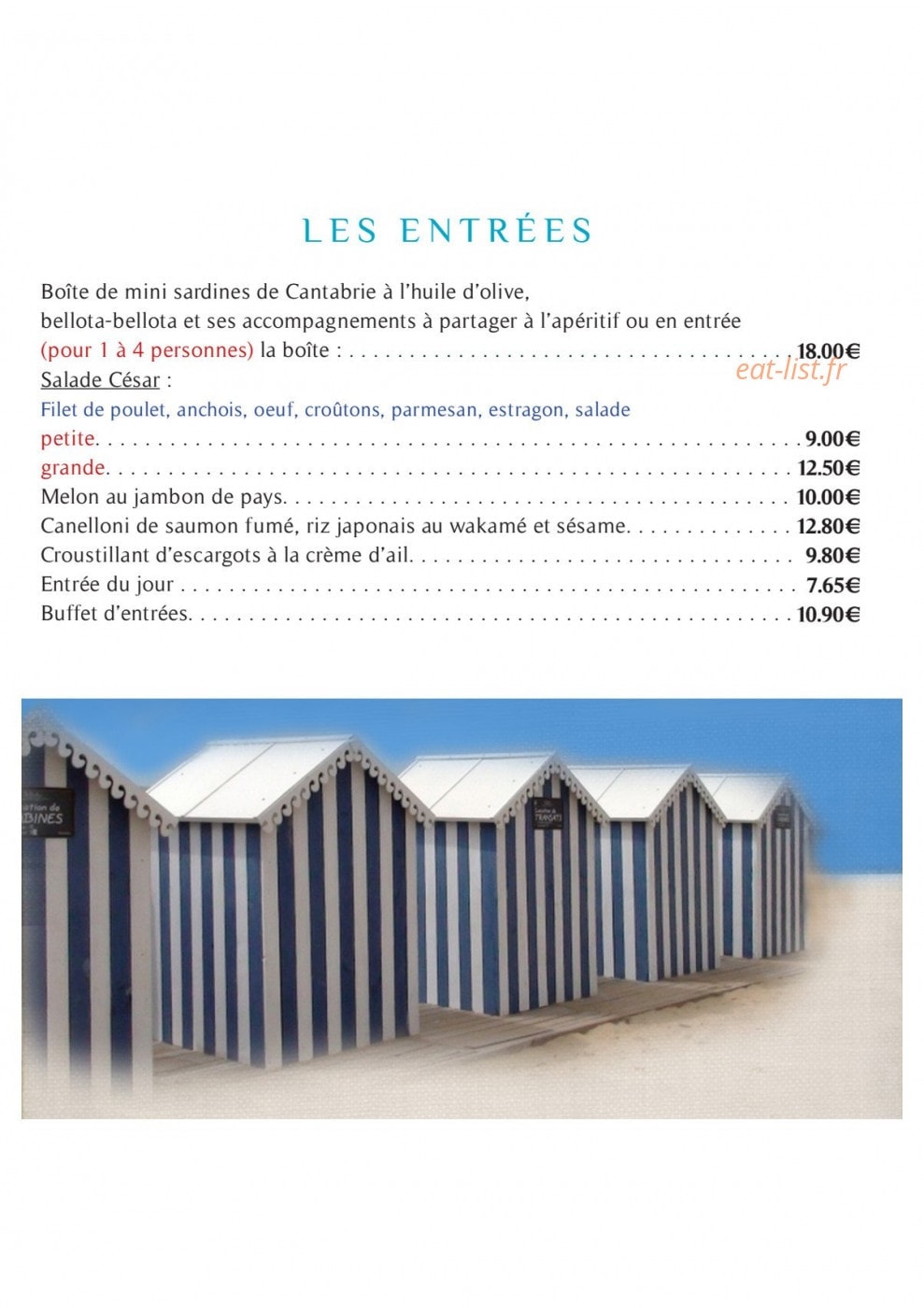 Restaurant Du Casino De Pornichet — carte page 6