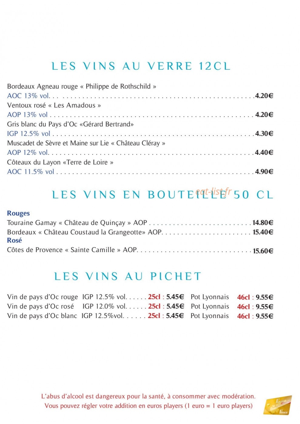Restaurant Du Casino De Pornichet — carte page 13