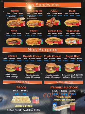 Istanbul Kebab — carte page 1