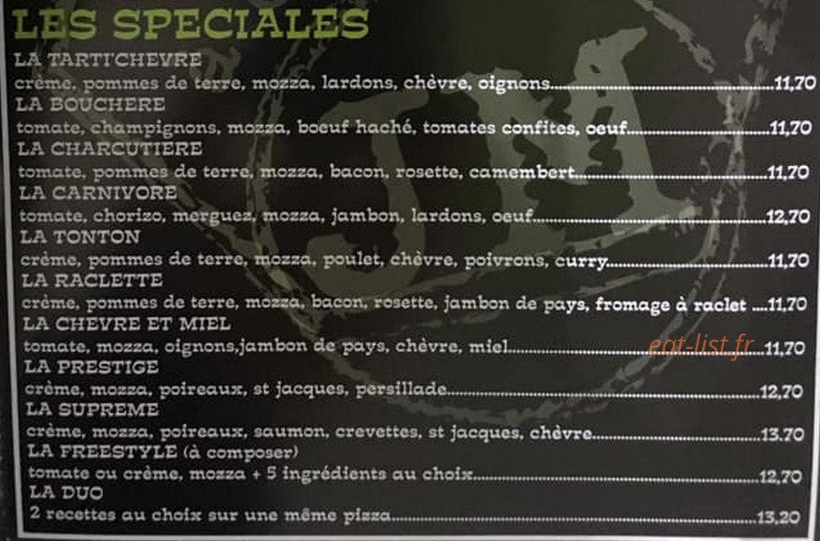 Jm pizzas — carte page 4