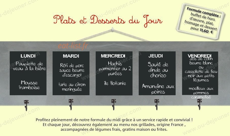 Les Cuisines de Marie — carte page 1