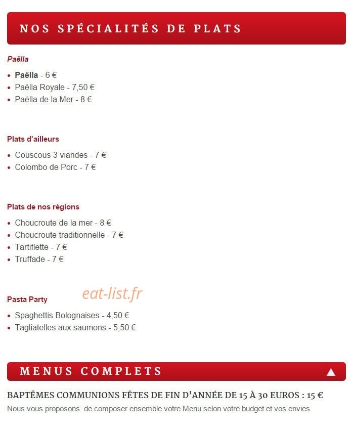 Les Poêlons de Stéphane — carte page 1
