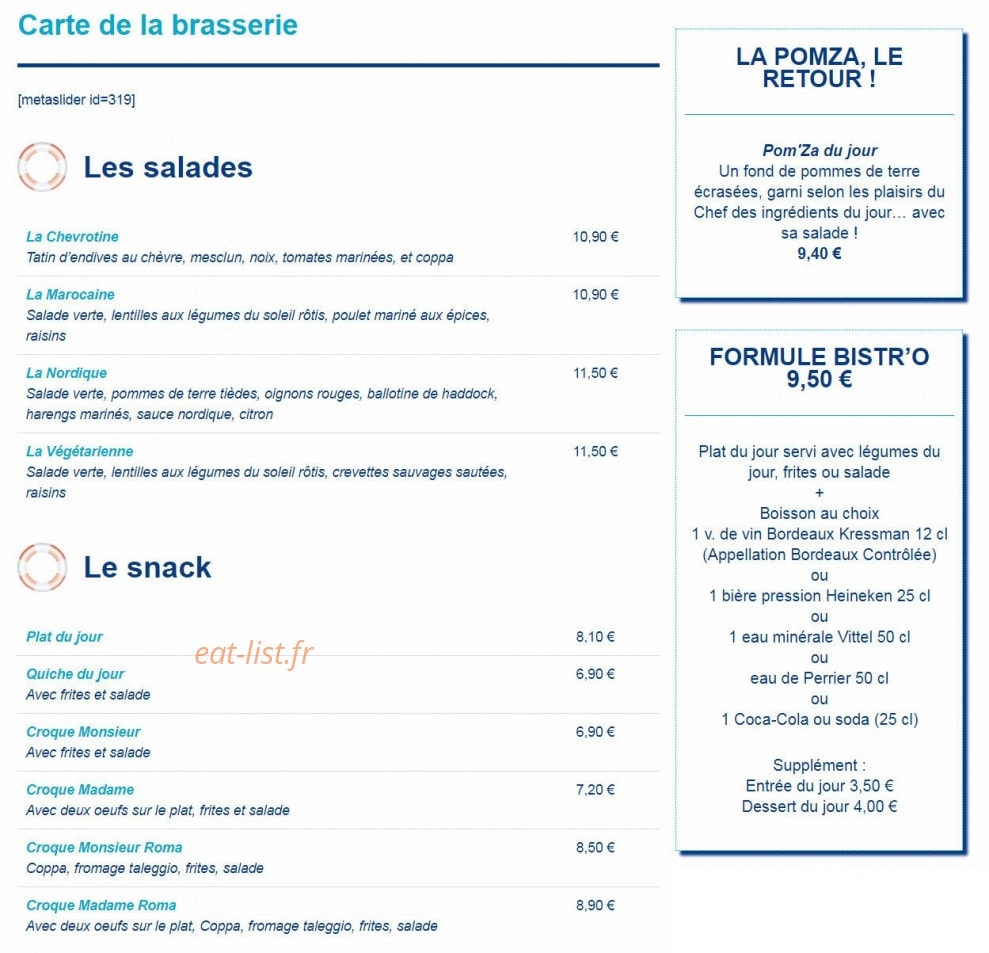 Bistrocéan — carte page 1