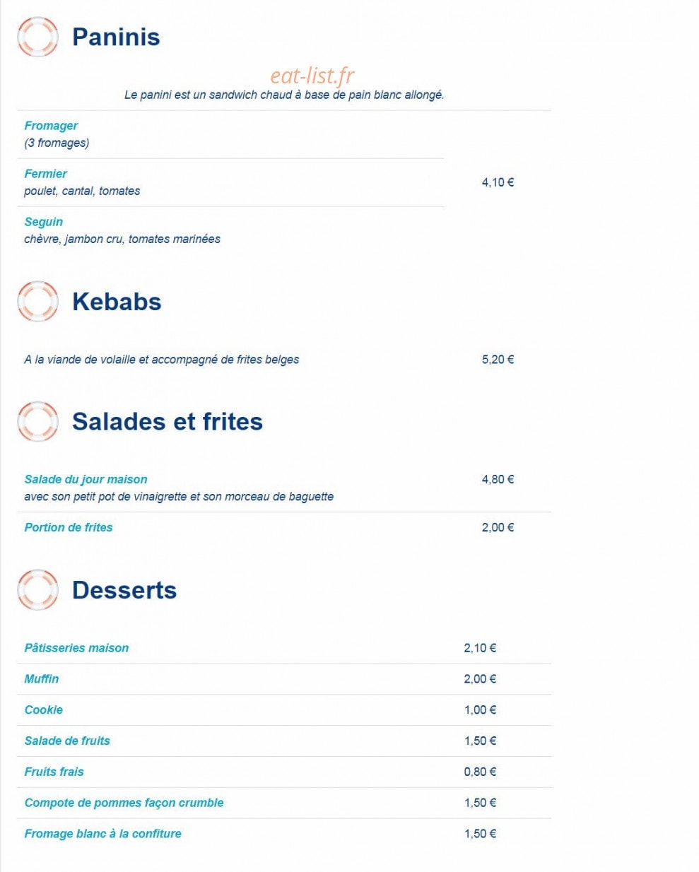 Bistrocéan — carte page 9