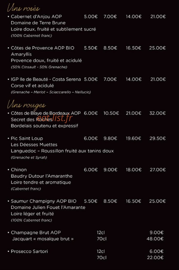 Bistrot Marcel — carte page 4