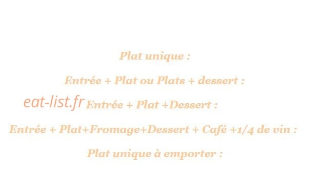 Cafe Des Bienvenues — carte page 1