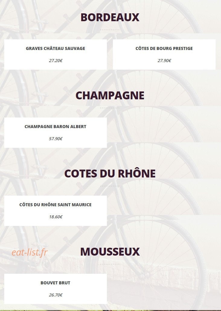 Café du Vélo — carte page 2