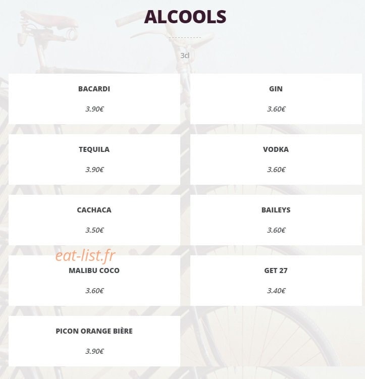 Café du Vélo — carte page 8