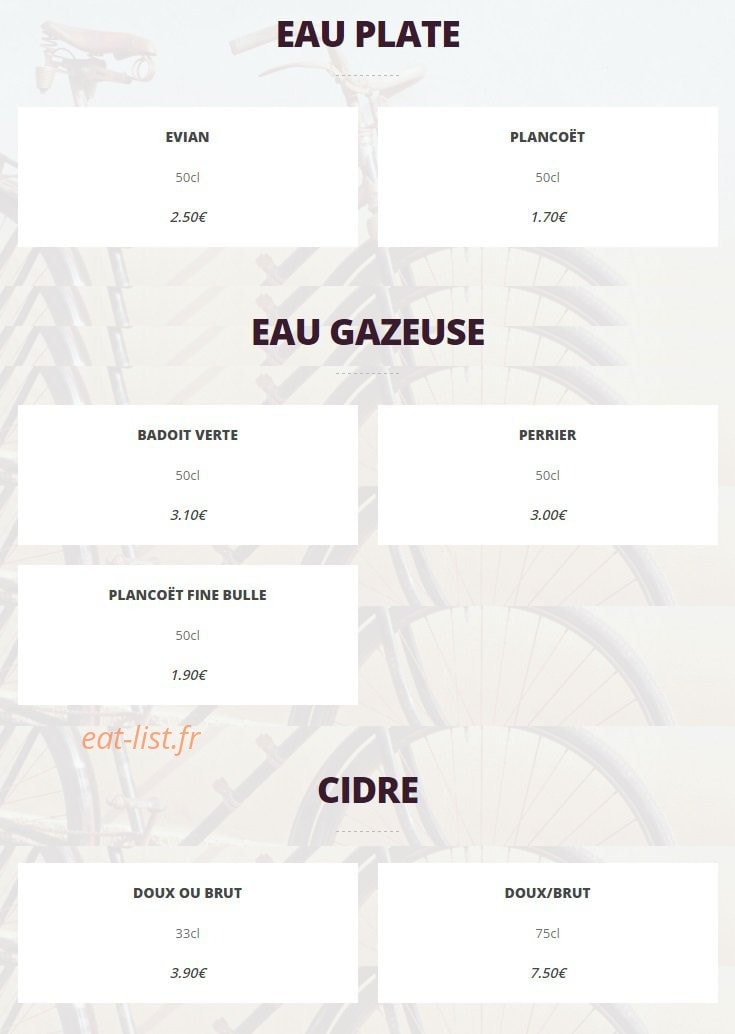 Café du Vélo — carte page 3