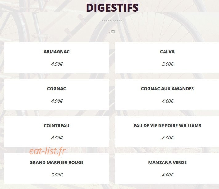 Café du Vélo — carte page 7