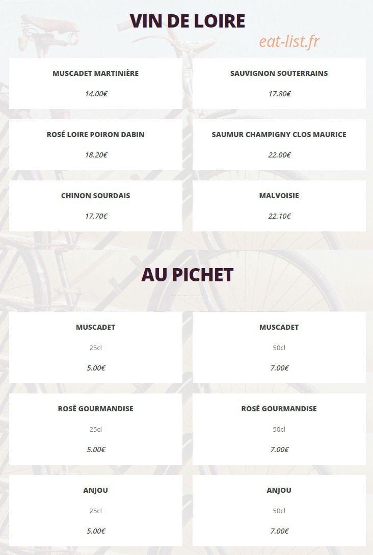 Café du Vélo — carte page 1