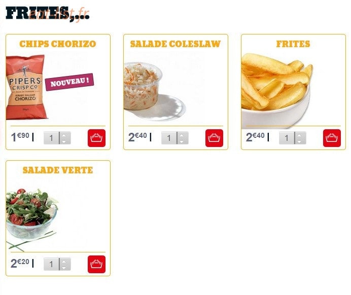 Diner's Burger — carte page 15