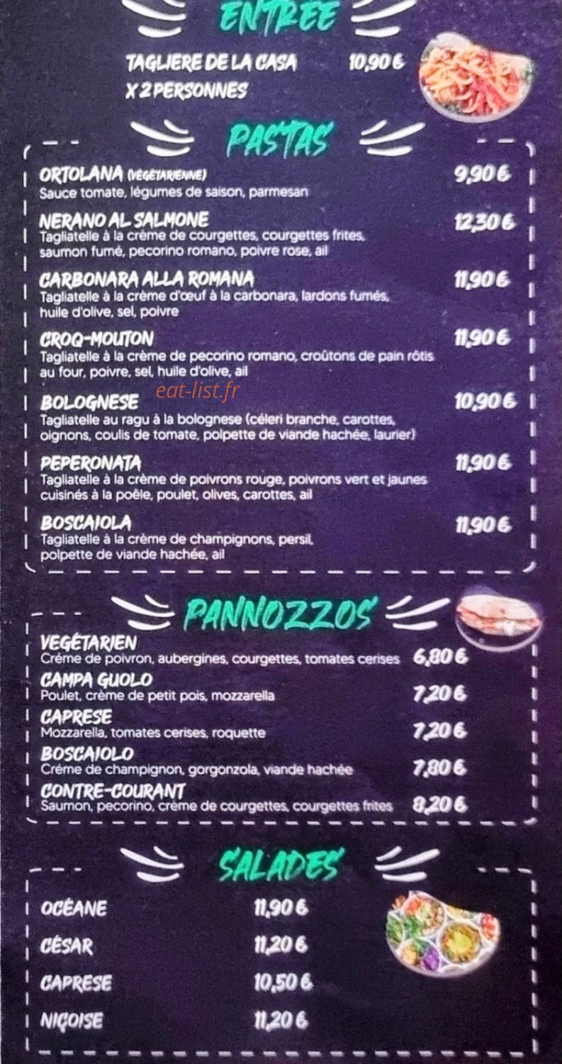 Eat'aliano — carte page 1
