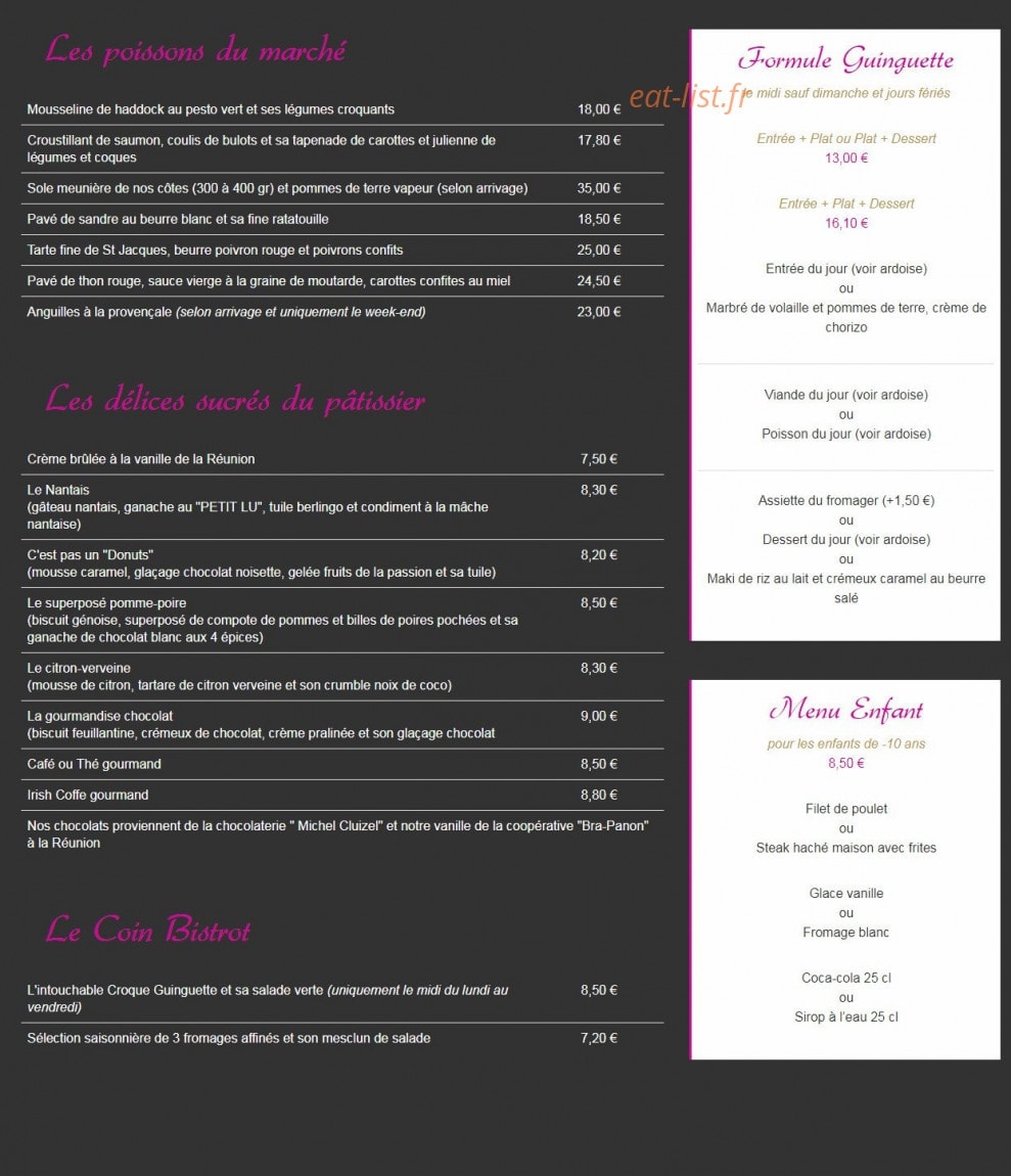 La Guinguette — carte page 2