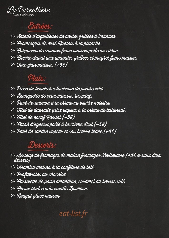 La Parenthèse — carte page 1
