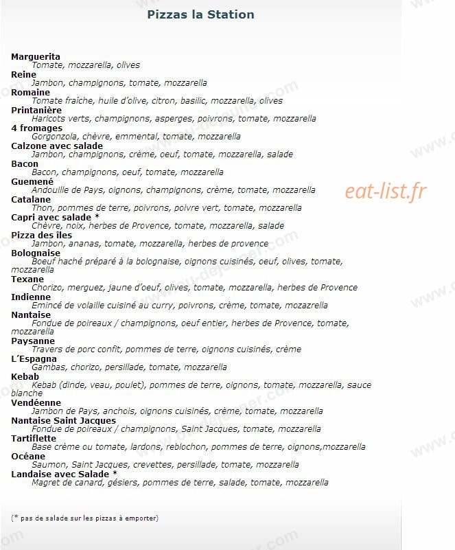 La Station — carte page 1