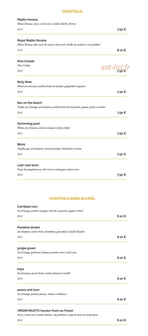 La Taverne — carte page 11