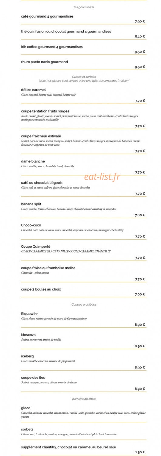 La Taverne — carte page 7