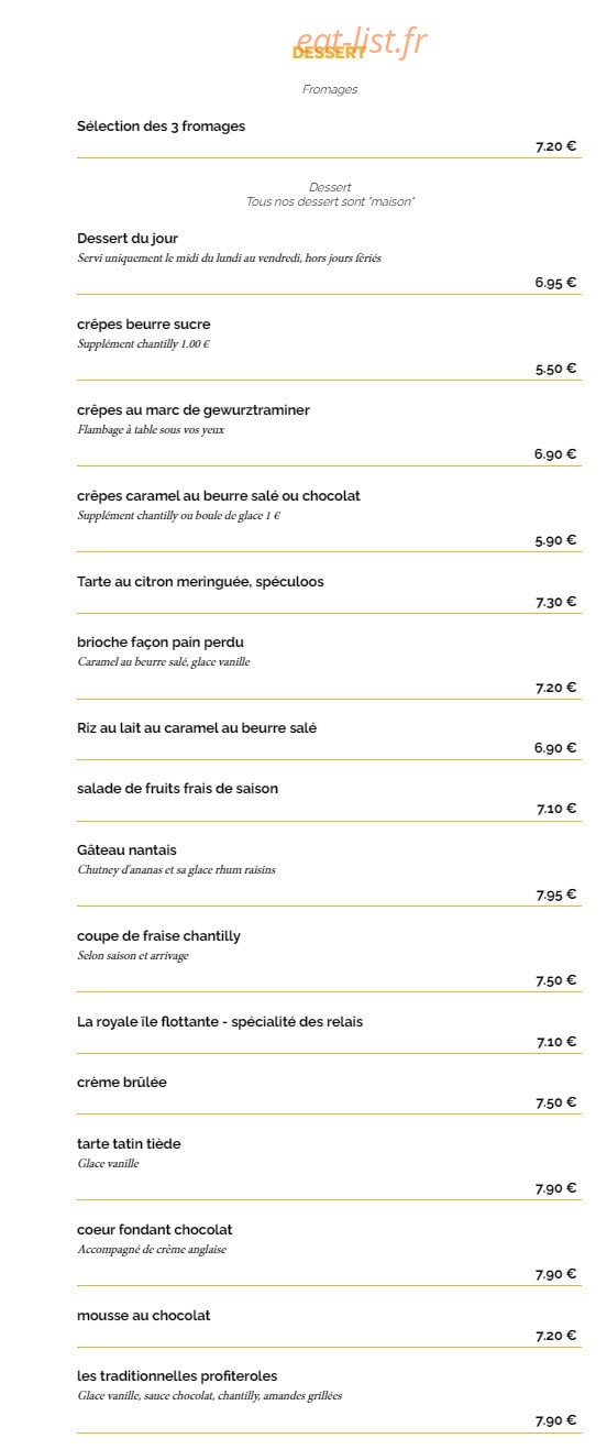 La Taverne — carte page 6