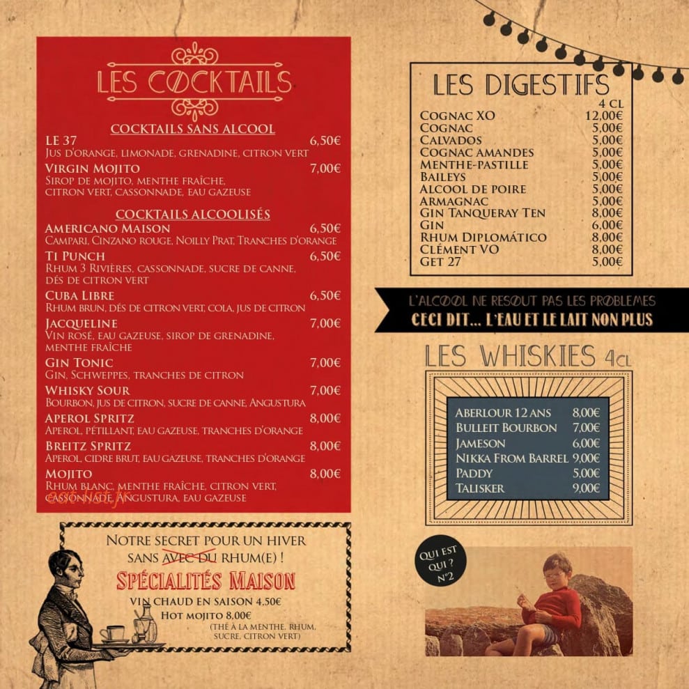Le Bistrot du Port — carte page 7