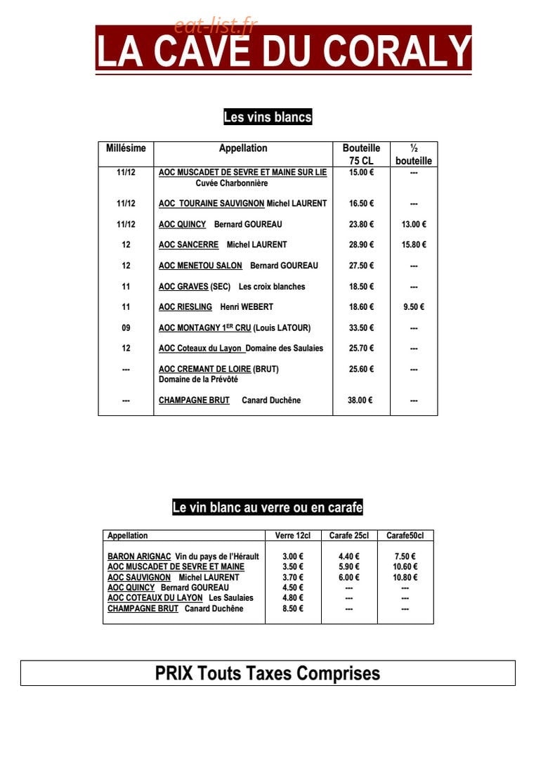 Le Coraly — carte page 6