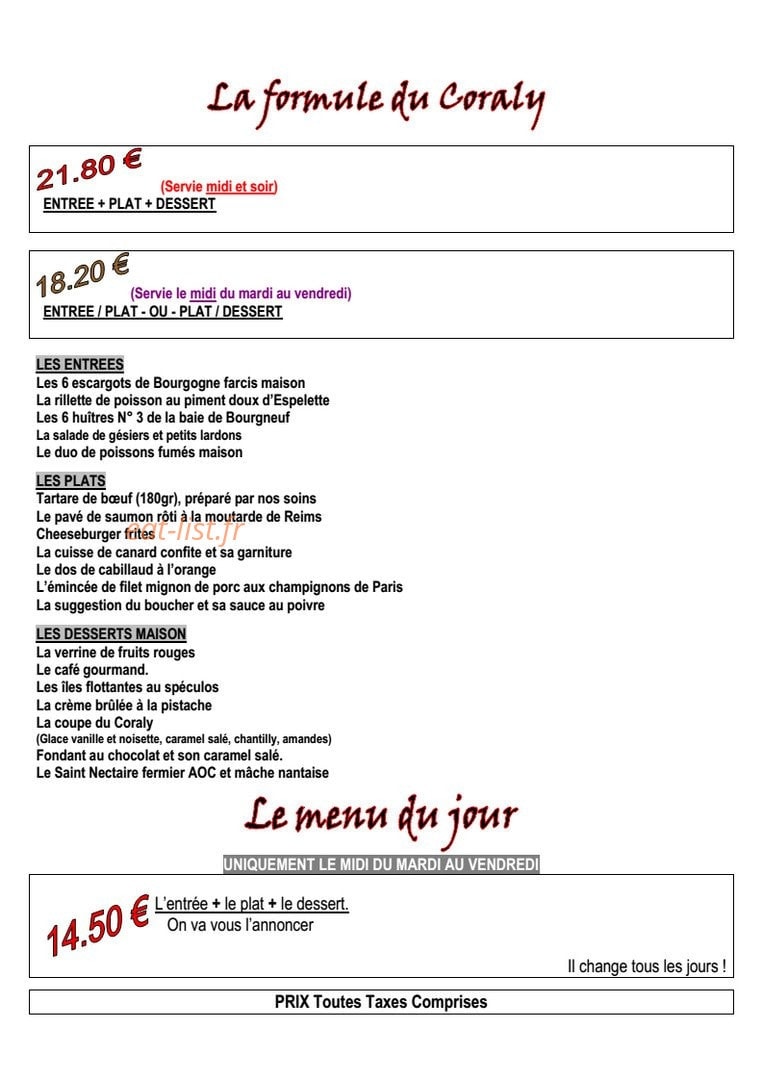 Le Coraly — carte page 4
