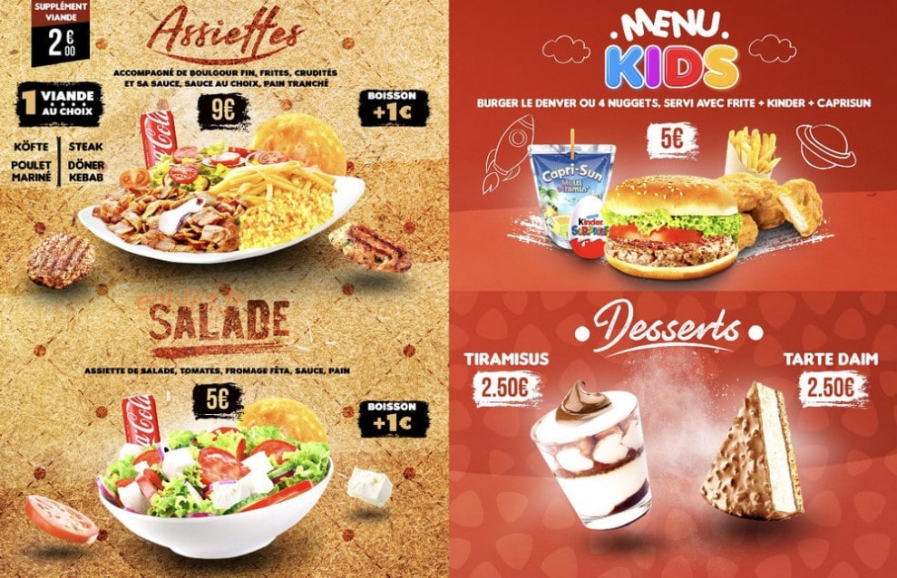 Lezzet Food — carte page 3