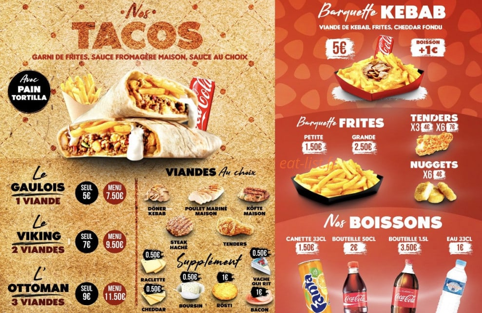 Lezzet Food — carte page 2