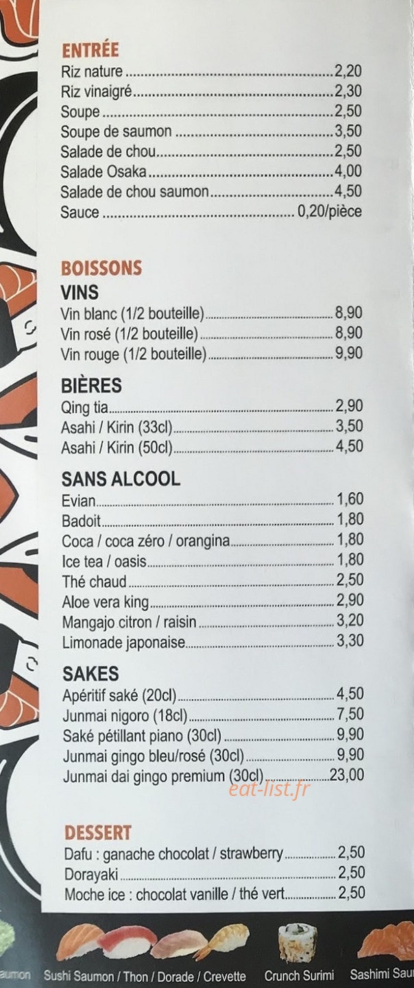 Sushi et plus — carte page 2