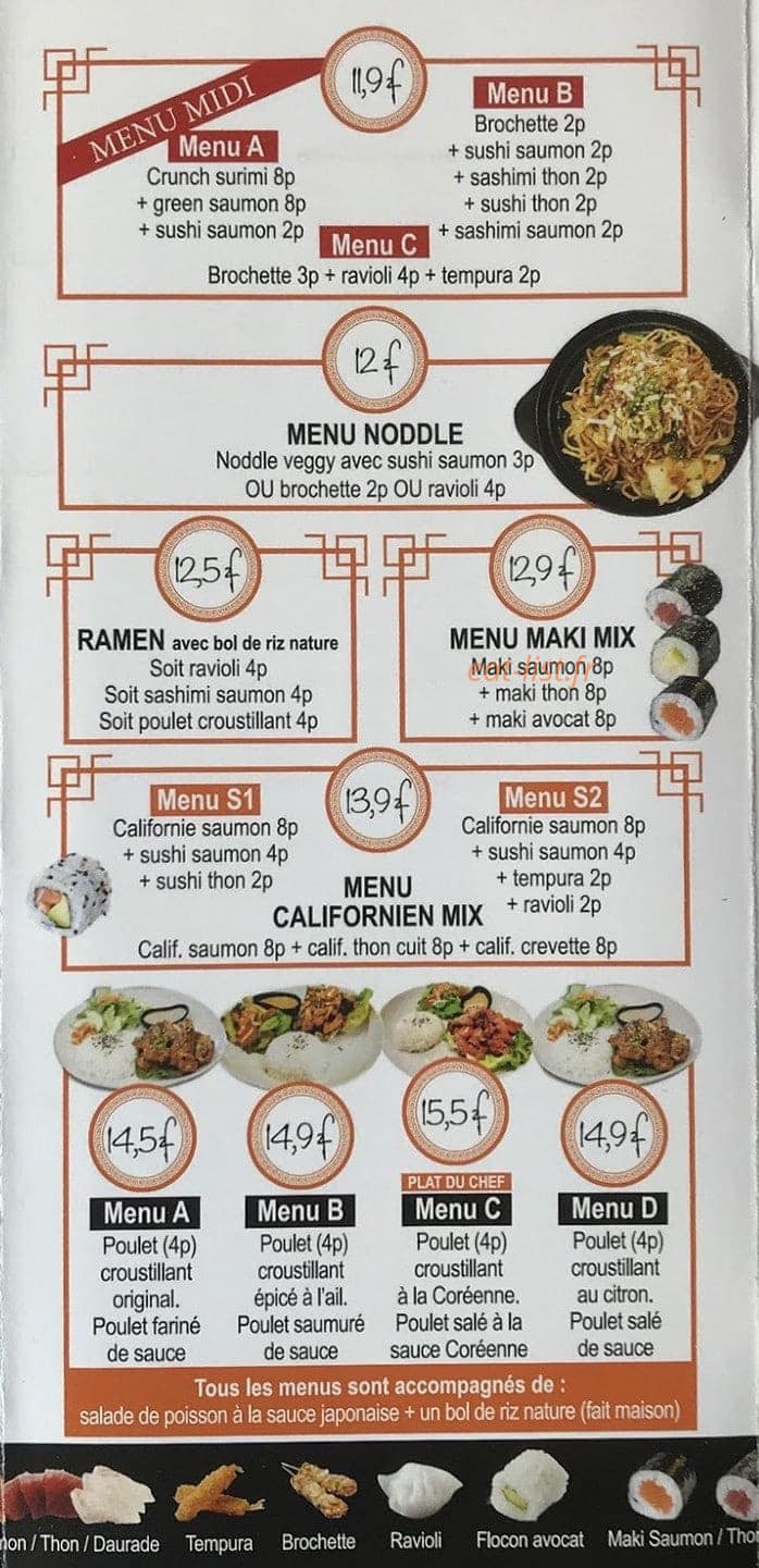 Sushi et plus — carte page 3