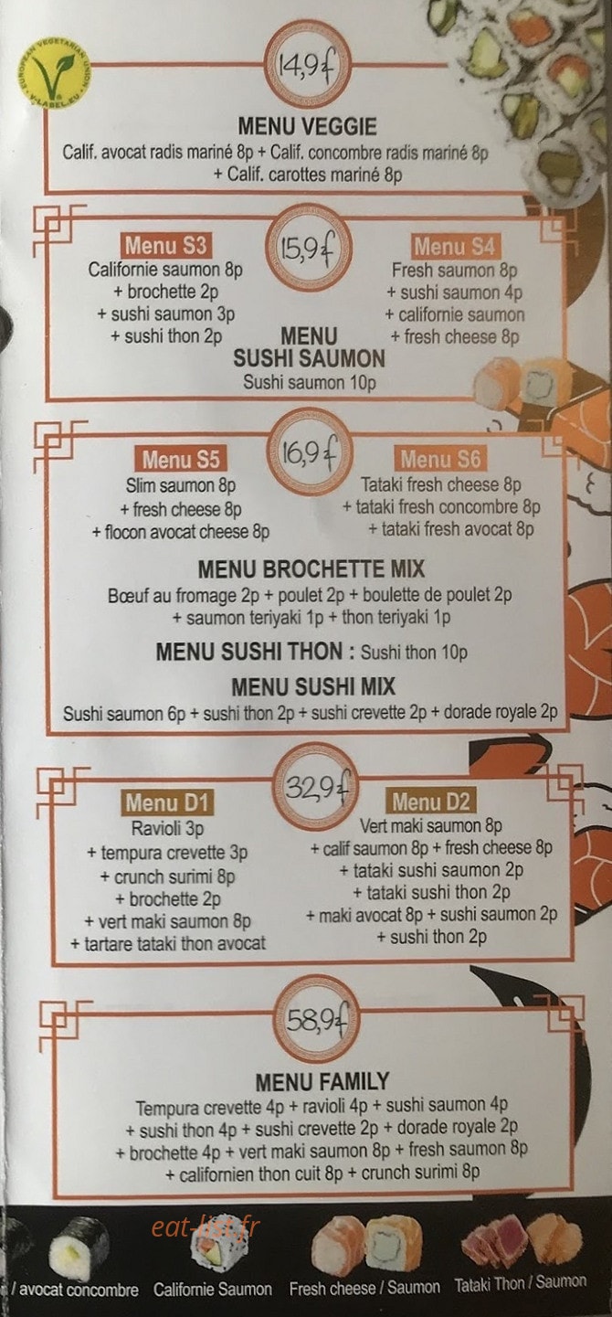Sushi et plus — carte page 4